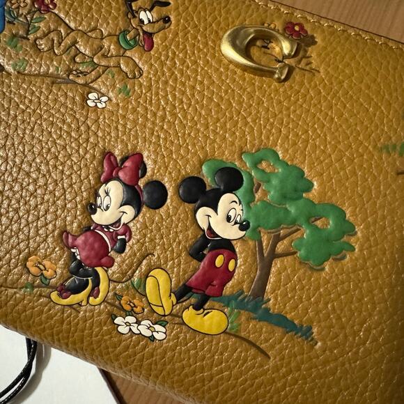 🐭Disney X Coach Essential Accordion Zip Wallet With Mickey Mouse Friends - Picture 8 of 12